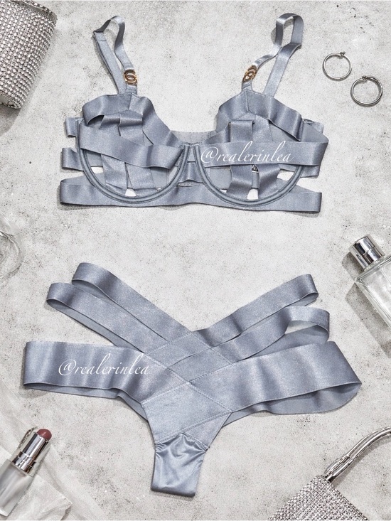 Victoria's Secret Other - SET NWT Victoria's Secret Luxe Banded Bandage Bra Cutout Unlined Balconet 34D XS